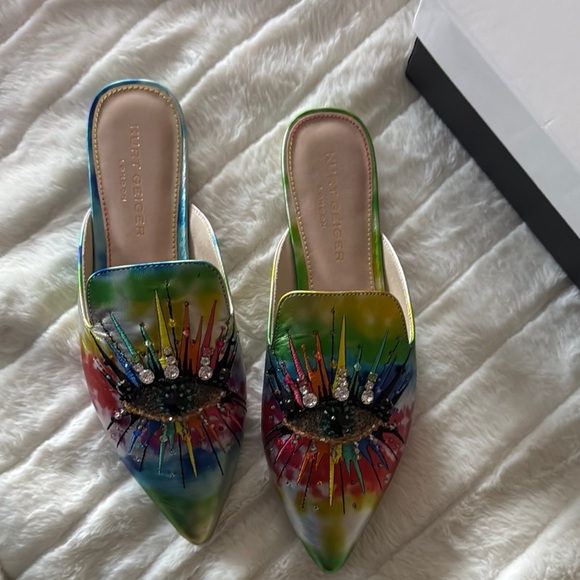 Kurt Geiger London Women's Multicolor Embellished Mules - Picture 6 of 6